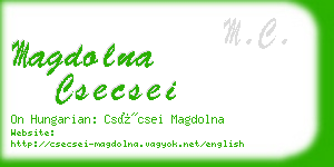 magdolna csecsei business card